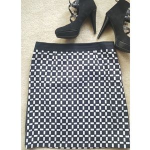 White House Black Market checkered skirt